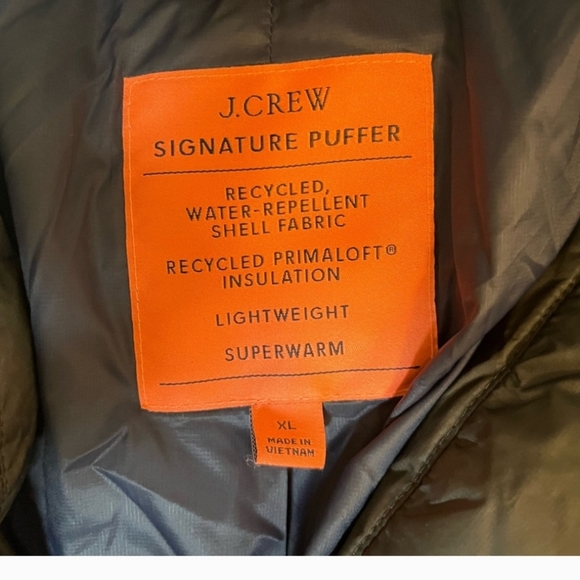 J CREW Signature Puffer Black Women's XL Jacket WORN ONCE - Picture 12 of 16